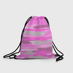 Рюкзак-мешок Милитари детский девчачий розовый, цвет: 3D-принт