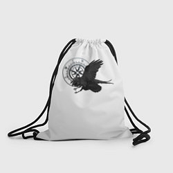 Рюкзак-мешок Ворон и компас, цвет: 3D-принт