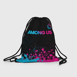 Рюкзак-мешок Among Us - neon gradient: символ сверху, цвет: 3D-принт