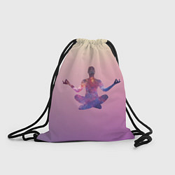 Рюкзак-мешок Поза лотоса в йоге, цвет: 3D-принт