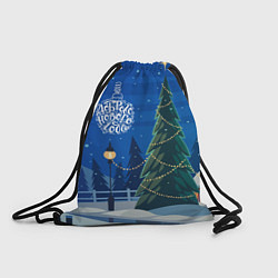Рюкзак-мешок Доброго нового года - праздничная елка, цвет: 3D-принт