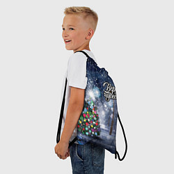 Рюкзак-мешок Новогодняя ёлочка, цвет: 3D-принт — фото 2