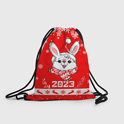 Рюкзак-мешок Праздничный кролик 2023, цвет: 3D-принт