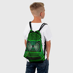 Рюкзак-мешок Зелёный туннель - оптическая иллюзия, цвет: 3D-принт — фото 2