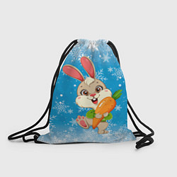Рюкзак-мешок Зайчик с морковкой 2023, цвет: 3D-принт