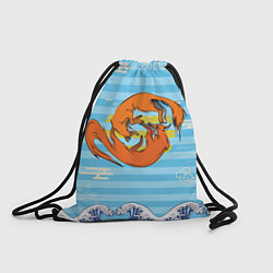 Рюкзак-мешок Лисички и море, цвет: 3D-принт