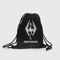 Рюкзак-мешок Skyrim с потертостями на темном фоне, цвет: 3D-принт