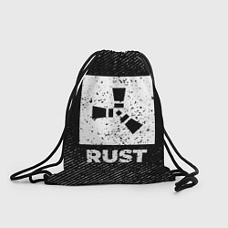 Рюкзак-мешок Rust с потертостями на темном фоне, цвет: 3D-принт