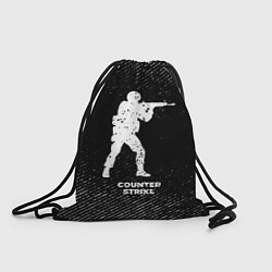Рюкзак-мешок Counter Strike с потертостями на темном фоне, цвет: 3D-принт