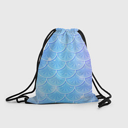 Рюкзак-мешок Голубая чешуя русалки - паттерн, цвет: 3D-принт