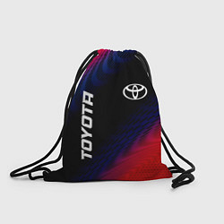 Рюкзак-мешок Toyota красный карбон, цвет: 3D-принт
