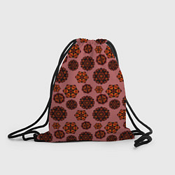 Рюкзак-мешок Мандалы на сливовом фоне, цвет: 3D-принт