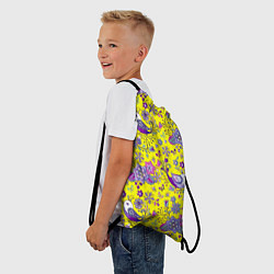 Рюкзак-мешок Птички и цветы на желтом, цвет: 3D-принт — фото 2