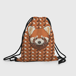 Рюкзак-мешок Милая красная панда, цвет: 3D-принт