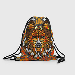 Рюкзак-мешок Узорчатая лиса, цвет: 3D-принт