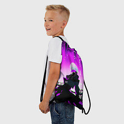 Рюкзак-мешок Люси нетраннер - фиолетовый, цвет: 3D-принт — фото 2