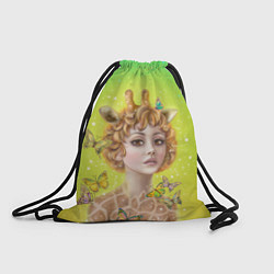 Рюкзак-мешок Фэнтези эльф жираф, цвет: 3D-принт