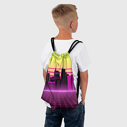 Рюкзак-мешок Синтвейв рассвет, цвет: 3D-принт — фото 2