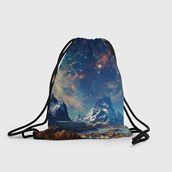 Рюкзак-мешок Горы и бескрайний космос, цвет: 3D-принт
