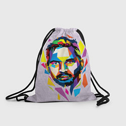 Рюкзак-мешок Портрет Тома Харди в геометрическом стиле, цвет: 3D-принт