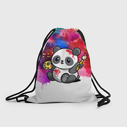 Рюкзак-мешок Милый пандёныш - великий художник, цвет: 3D-принт