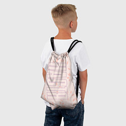 Рюкзак-мешок Настя по-вертикали с розовым фоном, цвет: 3D-принт — фото 2