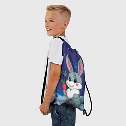 Рюкзак-мешок Кролик с морковкой, цвет: 3D-принт — фото 2