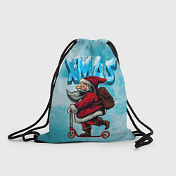 Рюкзак-мешок Санта с мешком на самокате, цвет: 3D-принт