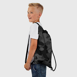 Рюкзак-мешок Черный ночной камуфляж, цвет: 3D-принт — фото 2