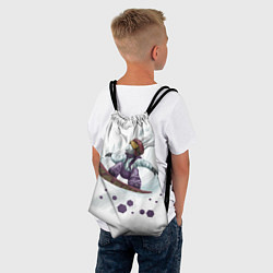 Рюкзак-мешок Кролик Сноубордист, цвет: 3D-принт — фото 2