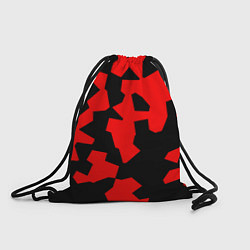Рюкзак-мешок Черно-красный авторский арт, цвет: 3D-принт