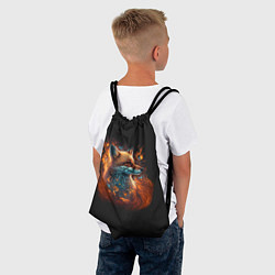 Рюкзак-мешок Огненная лиса, цвет: 3D-принт — фото 2
