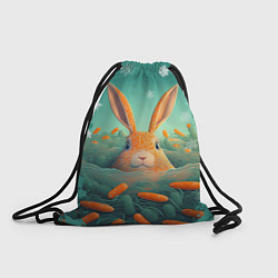 Рюкзак-мешок Кролик в море моркови, цвет: 3D-принт
