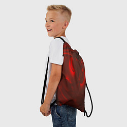 Рюкзак-мешок Темно красные волны, цвет: 3D-принт — фото 2