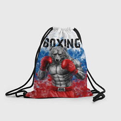 Рюкзак-мешок Бокс - Россия, цвет: 3D-принт