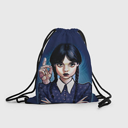 Рюкзак-мешок Дочь Аддамсов - Уэнсдэй с рукой, цвет: 3D-принт