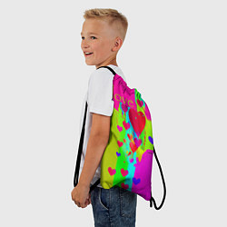 Рюкзак-мешок Love сердечки, цвет: 3D-принт — фото 2