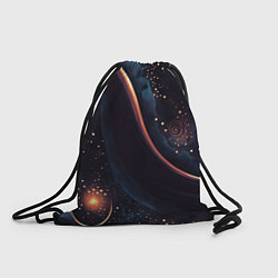 Рюкзак-мешок Космическая абстракция в теплых темно-синих тонах, цвет: 3D-принт