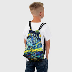 Рюкзак-мешок Винсент ван Гог, звездная ночь, цвет: 3D-принт — фото 2