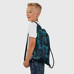 Рюкзак-мешок Голубой абстракт, цвет: 3D-принт — фото 2