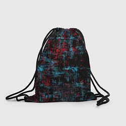 Рюкзак-мешок Абстракт красного, голубого и чёного, цвет: 3D-принт