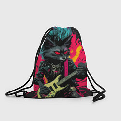 Рюкзак-мешок Rocker Cat on a dark background - C-Cats collectio, цвет: 3D-принт