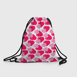 Рюкзак-мешок Двойные сердечки - паттерн, цвет: 3D-принт
