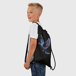 Рюкзак-мешок Неоновый сизый голубь, цвет: 3D-принт — фото 2