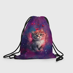 Рюкзак-мешок Космически котенок, цвет: 3D-принт