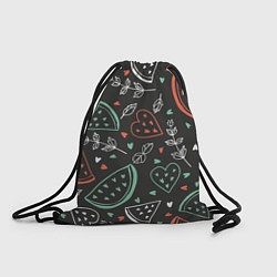 Рюкзак-мешок Любовь в арбузах, цвет: 3D-принт