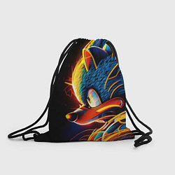 Рюкзак-мешок Яркий неоновый соник, цвет: 3D-принт