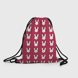 Рюкзак-мешок Bunny Pattern red, цвет: 3D-принт