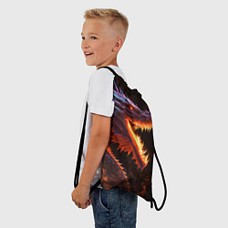 Рюкзак-мешок Огненный дракон, цвет: 3D-принт — фото 2