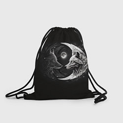 Рюкзак-мешок Волки инь-янь луна, цвет: 3D-принт